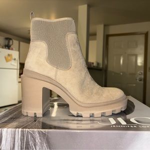 JLO beige ankle boots